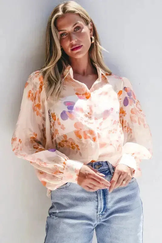 Floral Drift Oversized Blouse