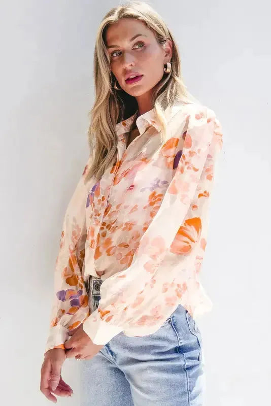 Floral Drift Oversized Blouse