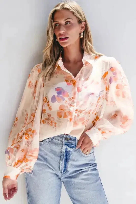 Floral Drift Oversized Blouse