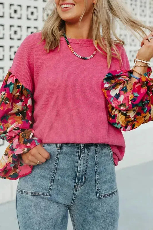 Garden Glam Ribbed Top