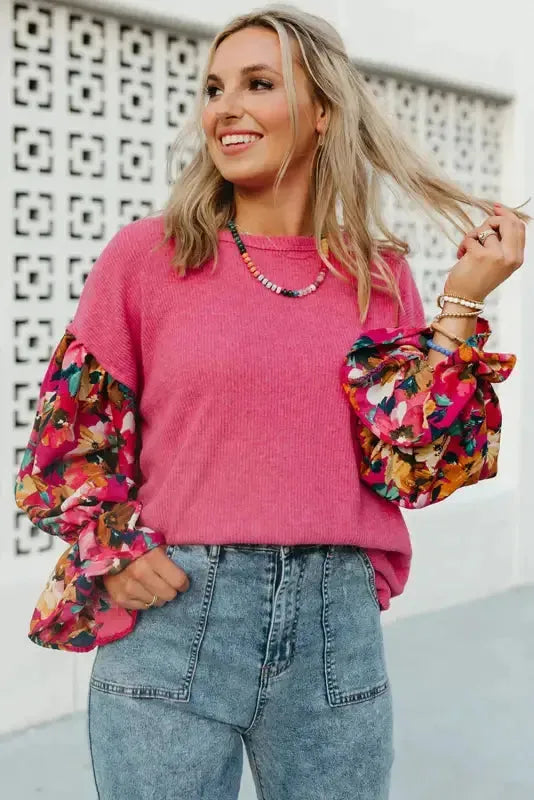 Garden Glam Ribbed Top
