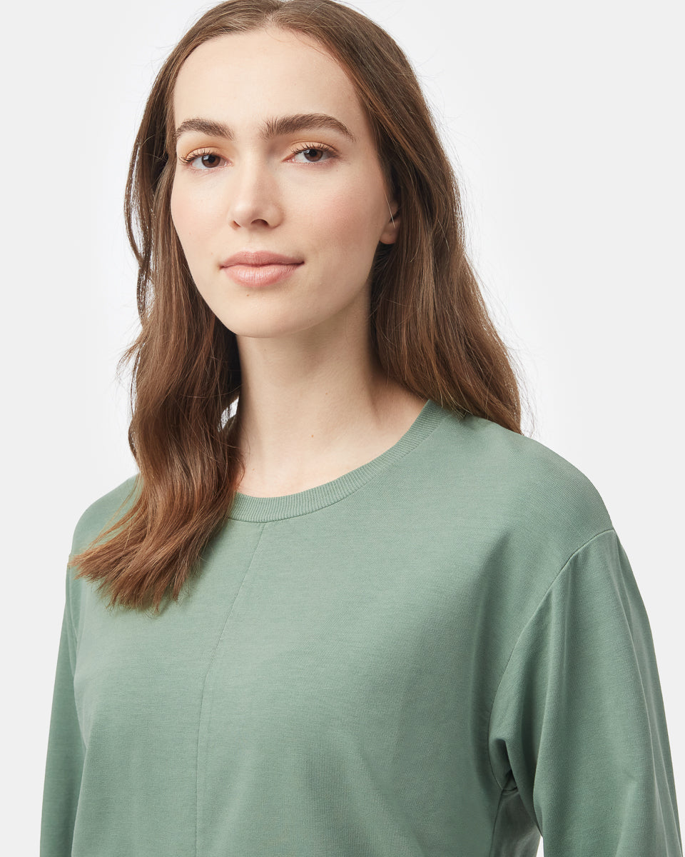 French Terry V Hem Crew