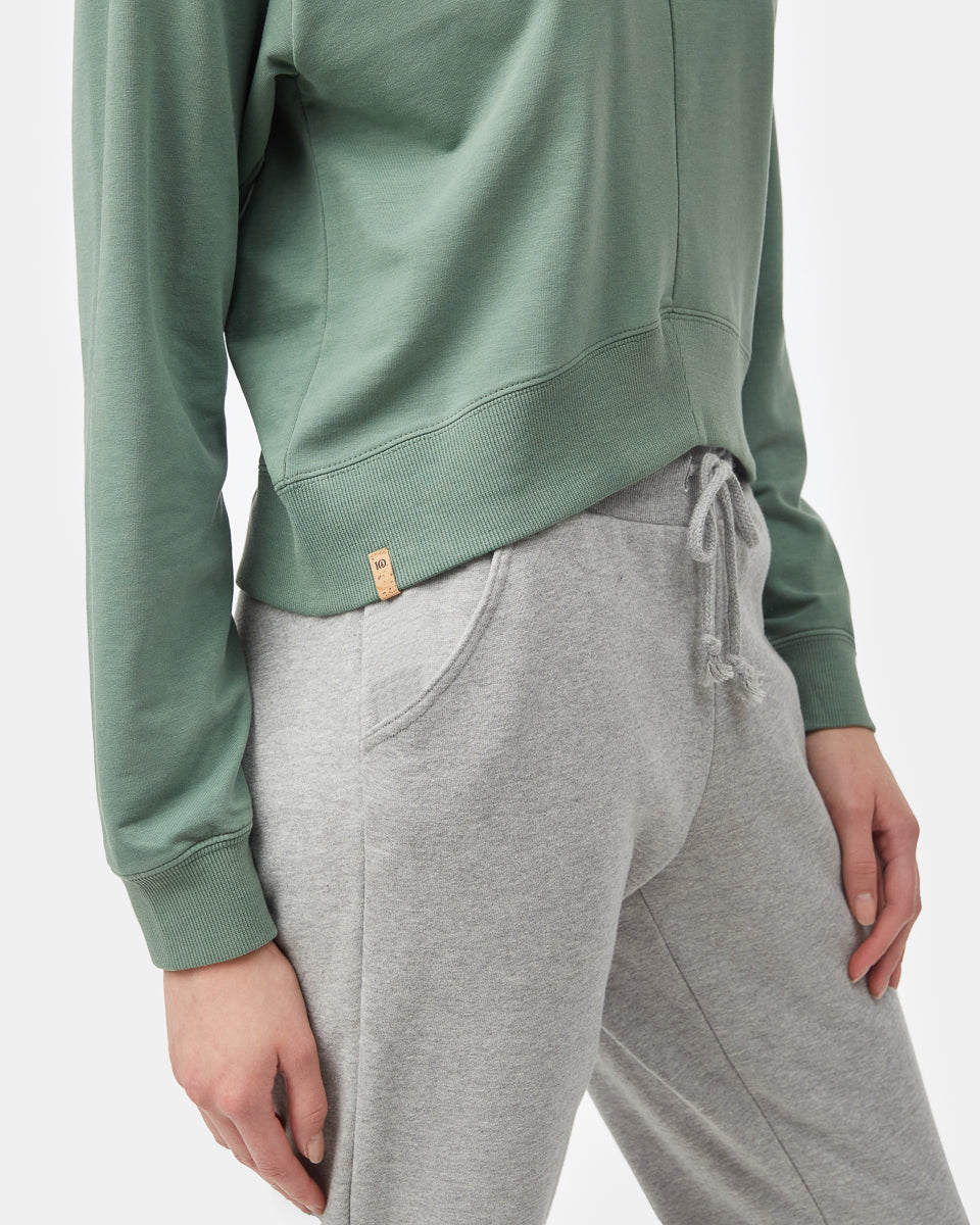 French Terry V Hem Crew