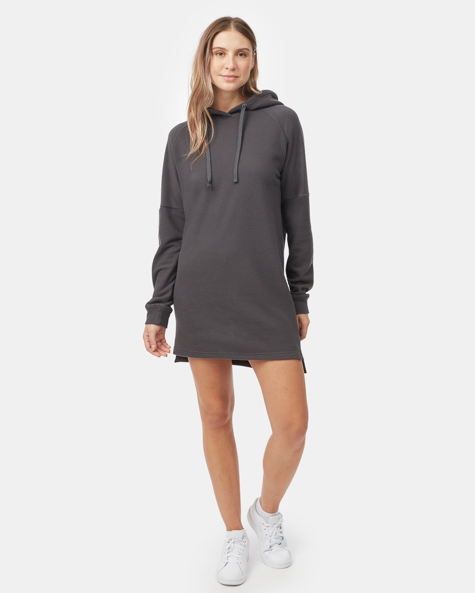 Πολυτελές oversized φόρεμα με κουκούλα