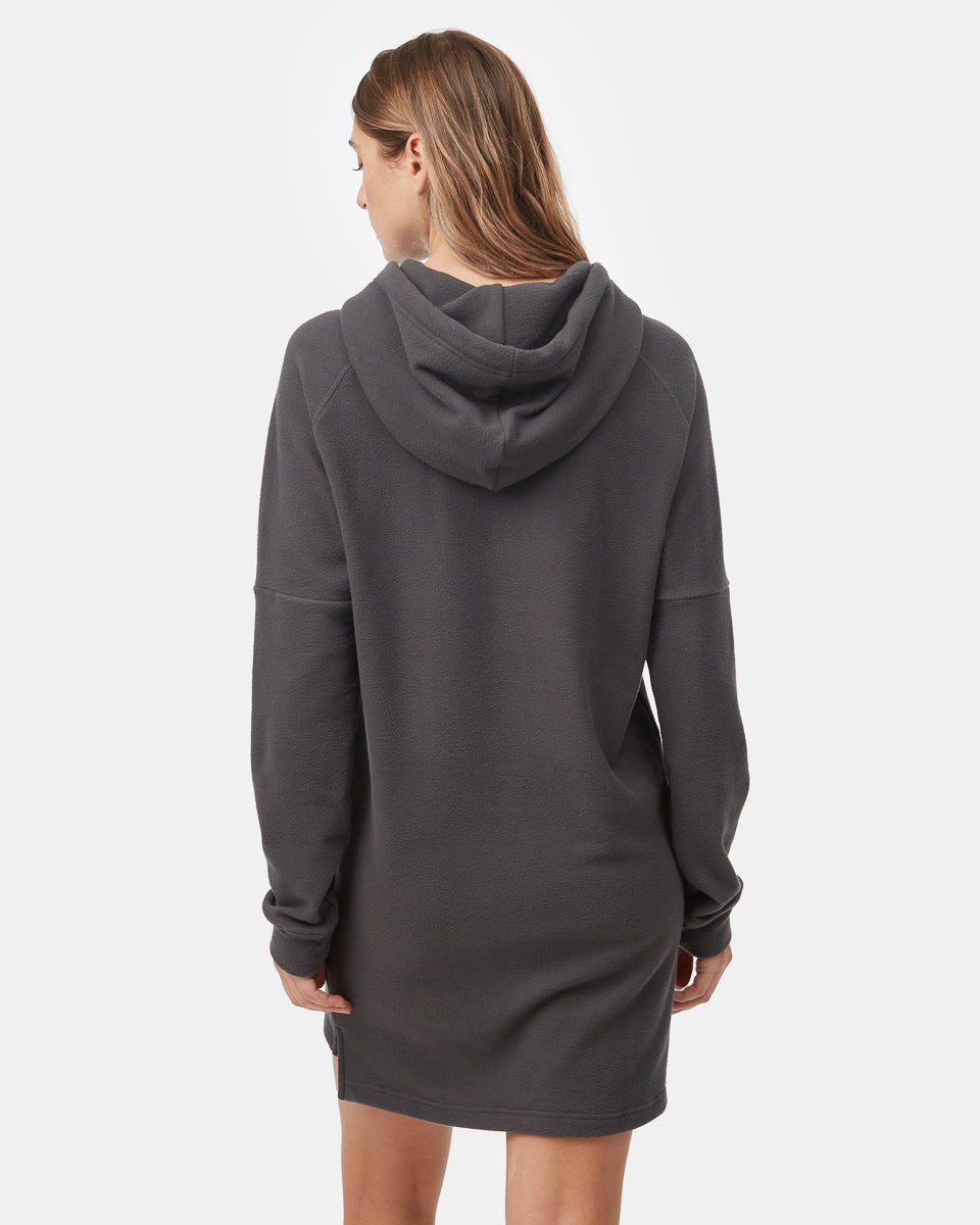 Πολυτελές oversized φόρεμα με κουκούλα