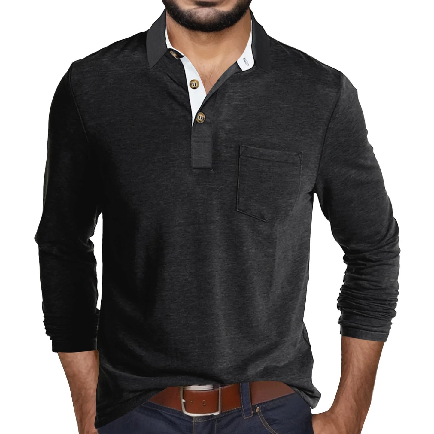 Sleeve Henley Shirt