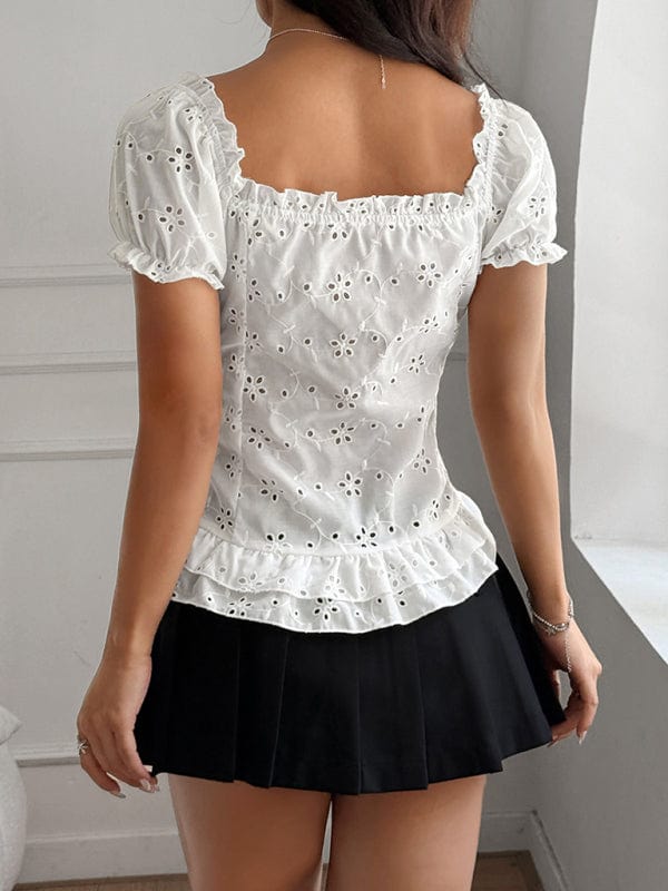 Hot Girl Lace Cutout Top – Summer Streetwear
