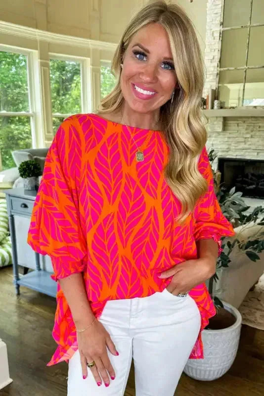 Island Breeze Puff Sleeve Blouse