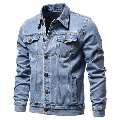 JUUYY Men's Distressed Denim Trucker Jacket