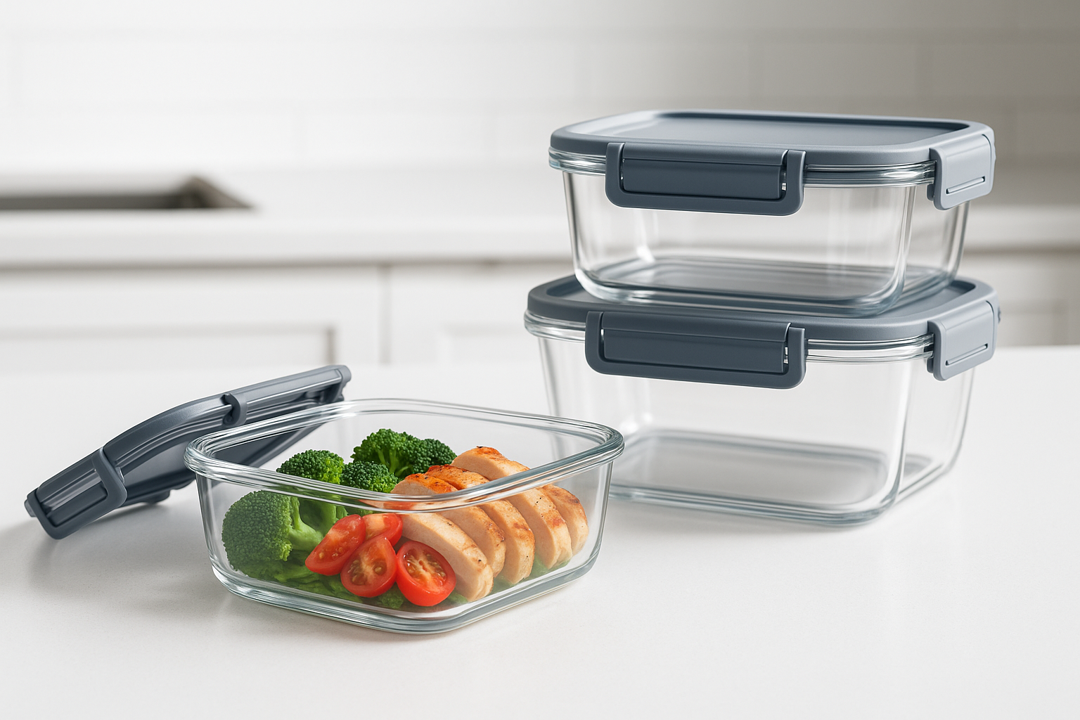 Kitchen essential engineered for daily performance and easy care. Built for durability, safety, and clean design.

Material: Glass with silicone gasket lids
Care: Dishwasher safe; do not heat lids
Best for: Meal prep, leftovers
Borosilicate glass
Snap‑lock lids, leakproof
Oven/microwave safe (without lid)

Quality checks include food‑safe finishes, secure fasteners, and stress‑tested components. Choose size for capacity: Small for 1–2 servings, Medium for family meals, Large for batch prep.