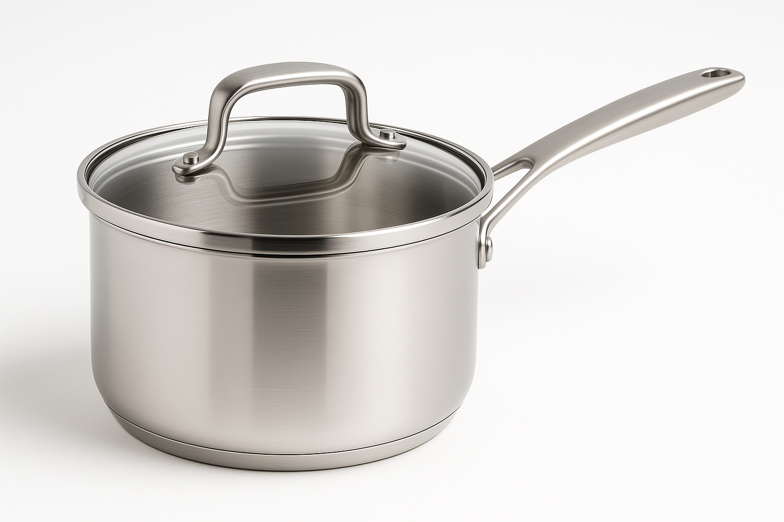 Kitchen essential engineered for daily performance and easy care. Built for durability, safety, and clean design.

Material: Stainless steel, aluminum core
Care: Dishwasher safe; hand wash to maintain shine
Best for: Sauces, reheating, small boils
Even heat tri‑ply base
Drip‑free pouring rim
Tempered glass lid

Stainless Steel Colour