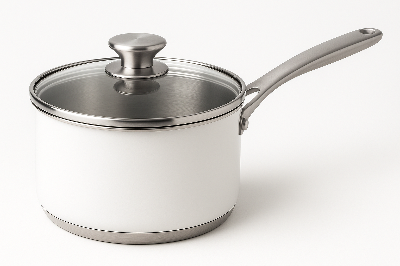 Kitchen essential engineered for daily performance and easy care. Built for durability, safety, and clean design.

Material: Stainless steel, aluminum core
Care: Dishwasher safe; hand wash to maintain shine
Best for: Sauces, reheating, small boils
Even heat tri‑ply base
Drip‑free pouring rim
Tempered glass lid

White colour