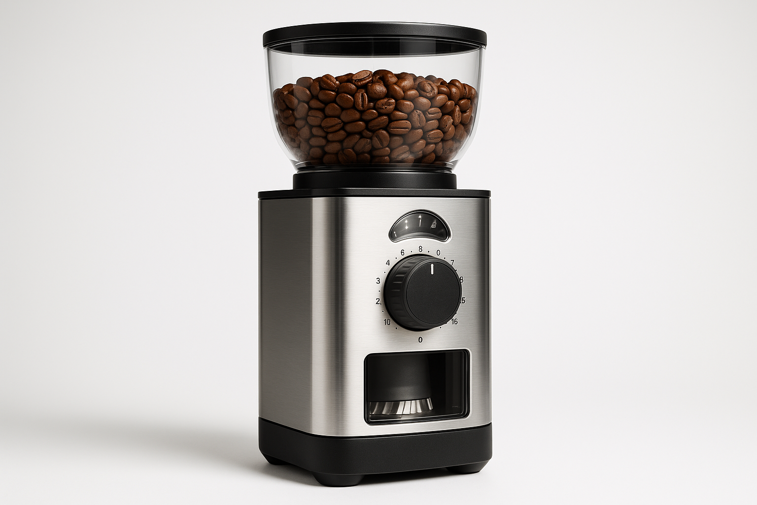 Kitchen essential engineered for daily performance and easy care. Built for durability, safety, and clean design.

Material: Stainless steel and ABS
Care: Brush clean burrs; wipe body
Best for: Espresso to French press
Stainless burrs for uniform grind
15 grind settings
Removable hopper

Quality checks include food‑safe finishes, secure fasteners, and stress‑tested components. Choose size for capacity: Small for 1–2 servings, Medium for family meals, Large for batch prep.