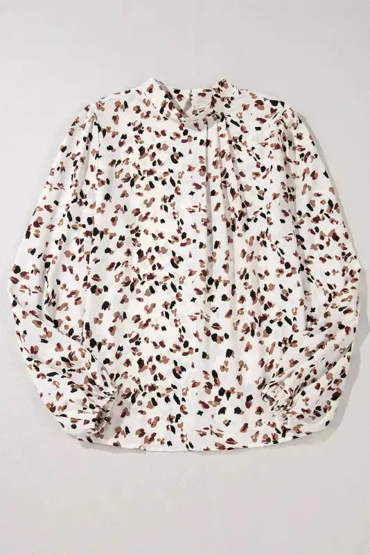 Leopard Luxe Pleated Blouse