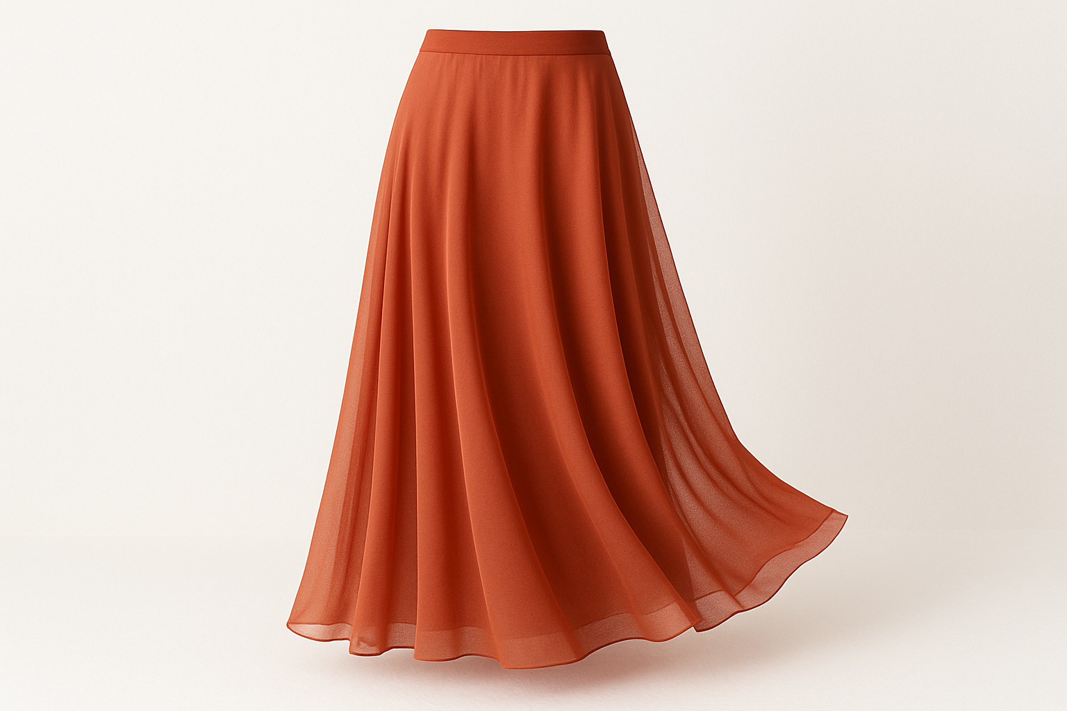LunaFlow Chiffon Maxi Skirt