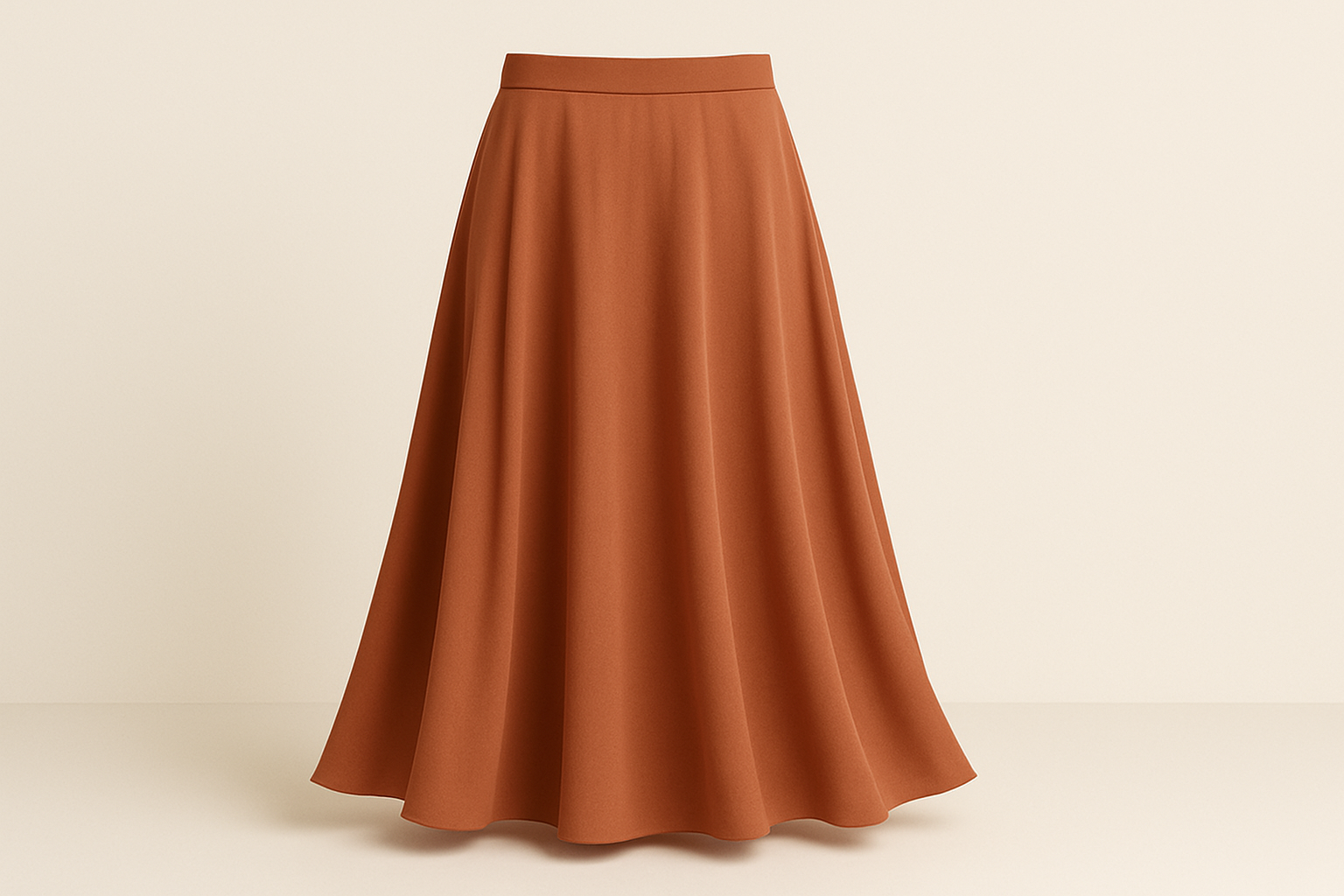 Woven Blend Flowy Day Skirt - Women's Midi Skirt