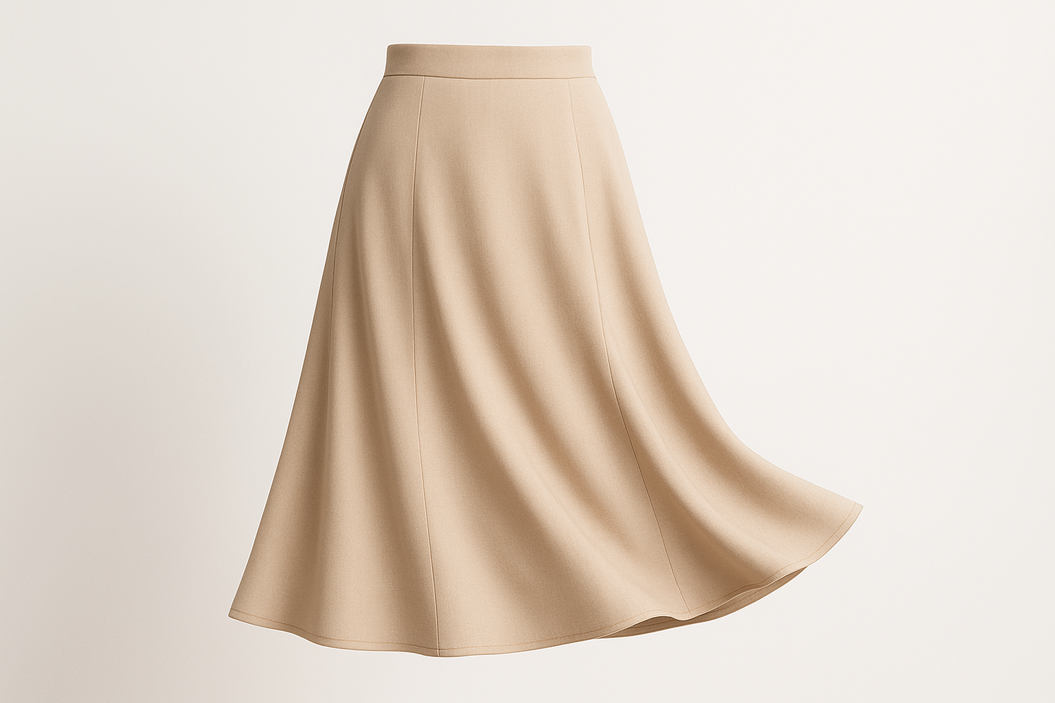 Woven Blend Flowy Day Skirt - Women's Midi Skirt