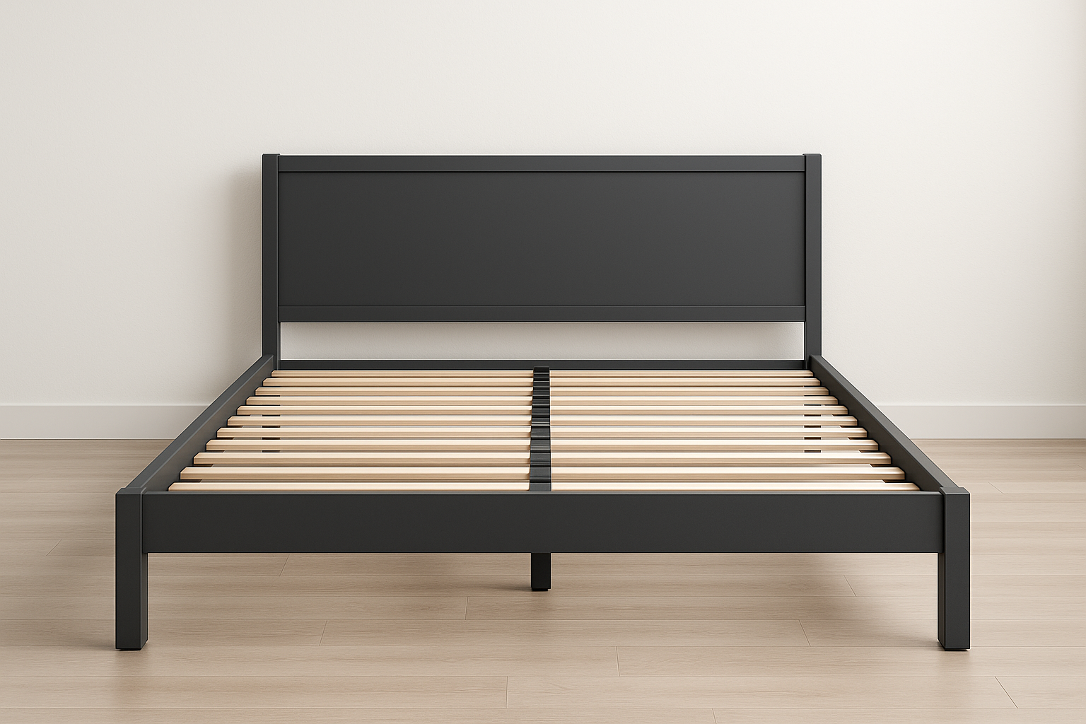 Modern furniture built for daily use. Balanced proportions, durable materials, and easy maintenance for a clean home setup.

Materials: Solid wood rails, engineered panels
Care: Dust rails; retighten bolts seasonally
Ideal use: Primary or guest bedrooms
Slat system—no box spring
Center beam support
Non‑slip slats

Charcoal grey colour 