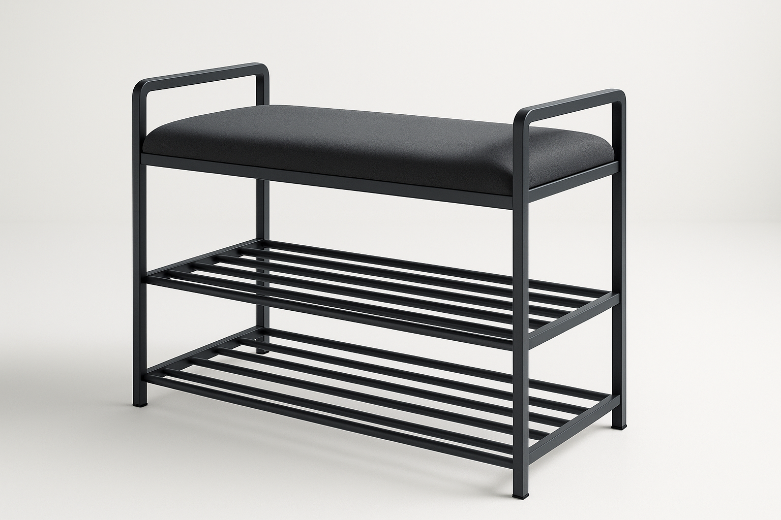 Modern furniture built for daily use. Balanced proportions, durable materials, and easy maintenance for a clean home setup.

Materials: Steel rack, engineered wood seat
Care: Wipe clean; check fasteners
Ideal use: Entryways, closets
Two‑tier metal rack
Padded seat
Compact footprint

Charcoal grey colour