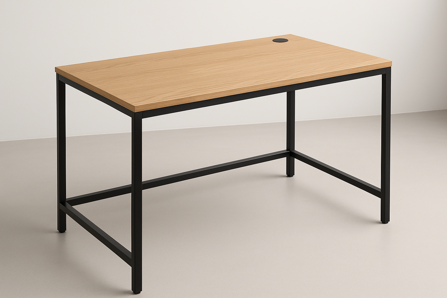 Modern furniture built for daily use. Balanced proportions, durable materials, and easy maintenance for a clean home setup.

Materials: Veneer top, powder‑coated steel
Care: Wipe clean; use desk mat
Ideal use: Home office, study
Cable grommet
Steel frame support
Scratch‑resistant surface

natural Oak colour
