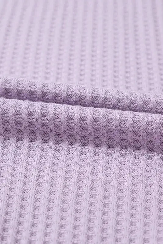 Modern Slouch Waffle Knit Blouse - Orchid