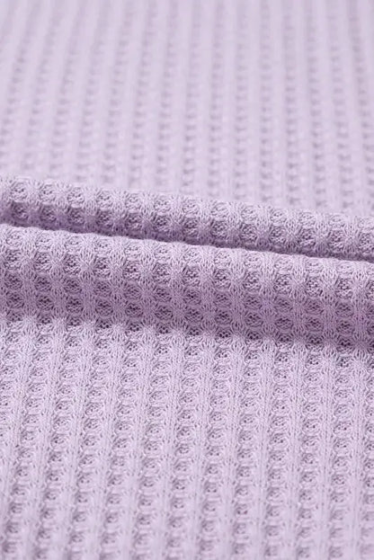 Modern Slouch Waffle Knit Blouse - Orchid