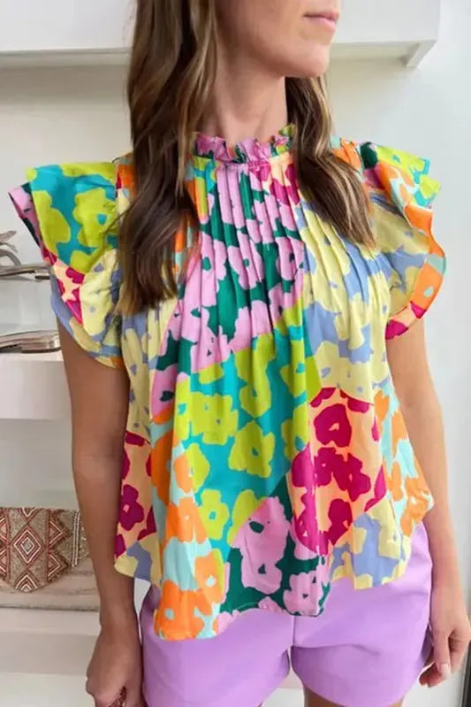 Mosaic Flutter Blouse