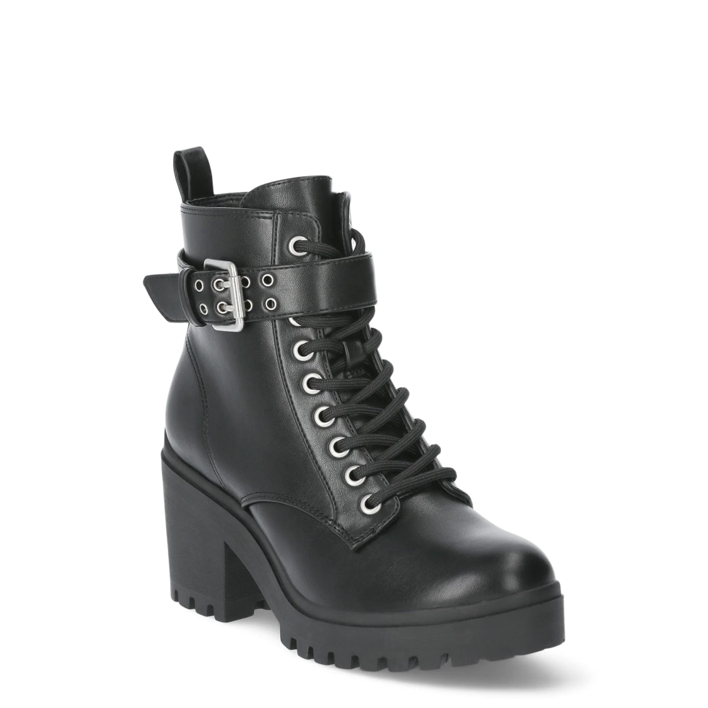 No Boundaries Women's Lace-Up Moto Boot