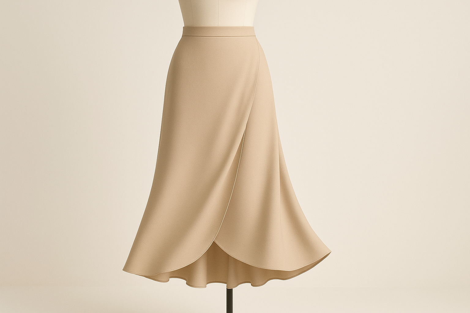 Nimbus Crepe Wrap Skirt