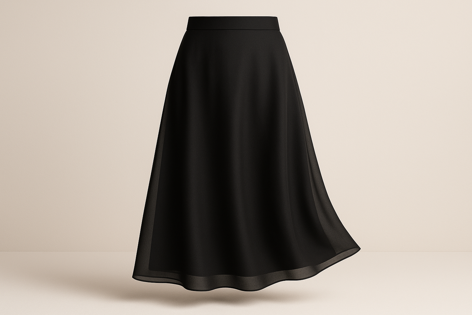 Opaline Organza Overlay Skirt - Women's Flowing Silhouette