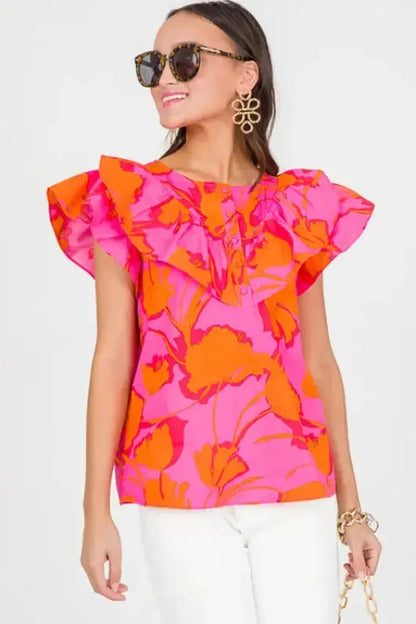 Petal Play Flutter Blouse