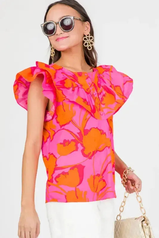 Petal Play Flutter Blouse