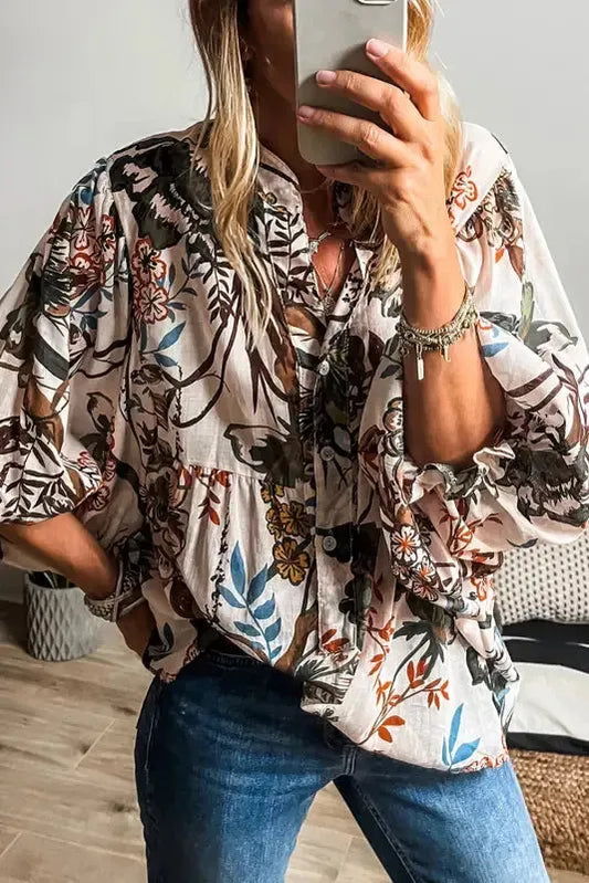 Petal Puff Casual Shirt