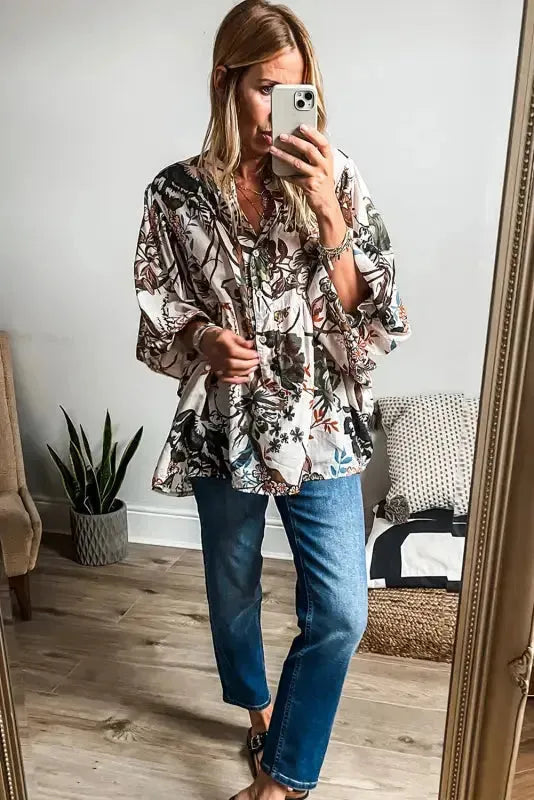 Petal Puff Casual Shirt