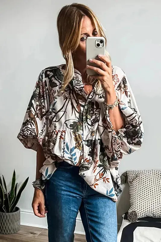 Petal Puff Casual Shirt