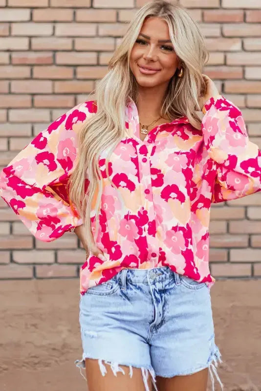 Pink Blooming Floral Shirt
