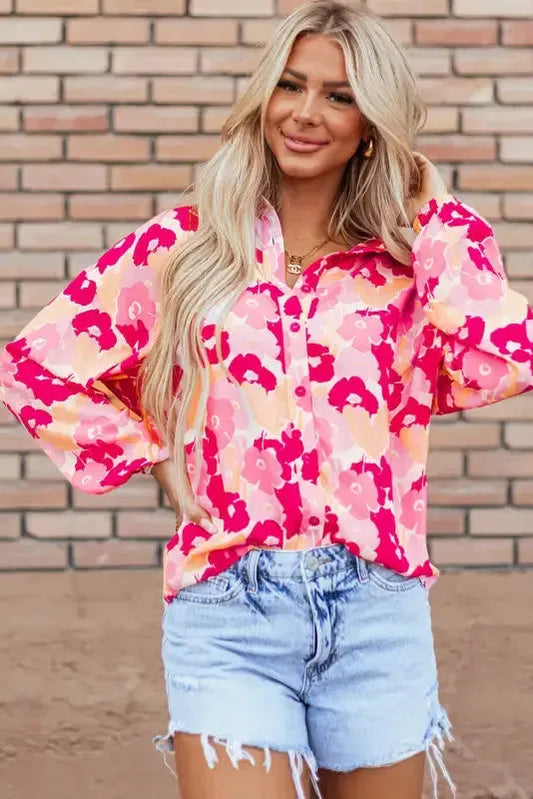 Pink Blooming Floral Shirt