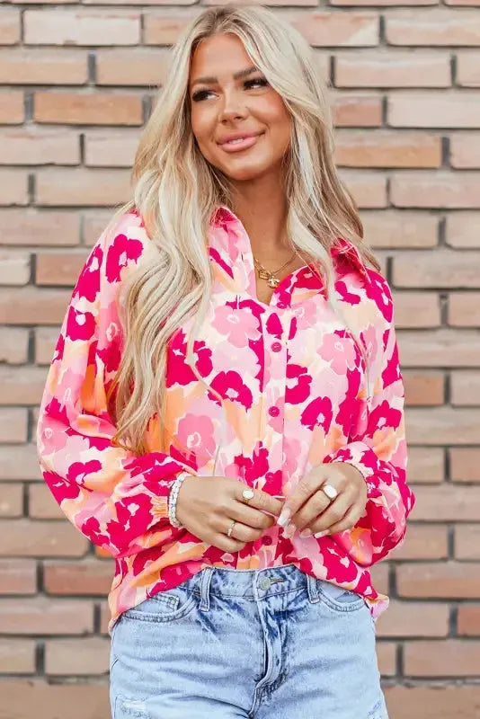 Pink Blooming Floral Shirt