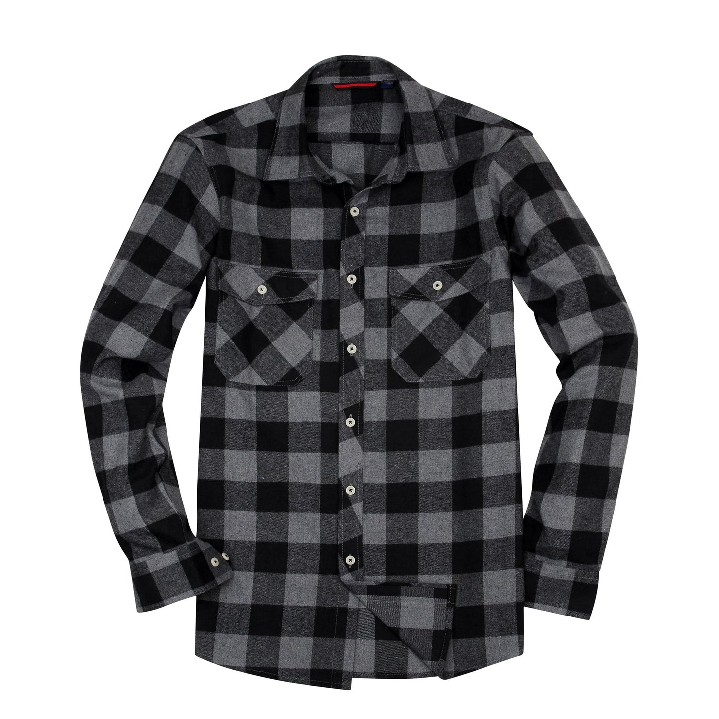 Alimens & Gentle Men's Red Plaid Flannel Shirt