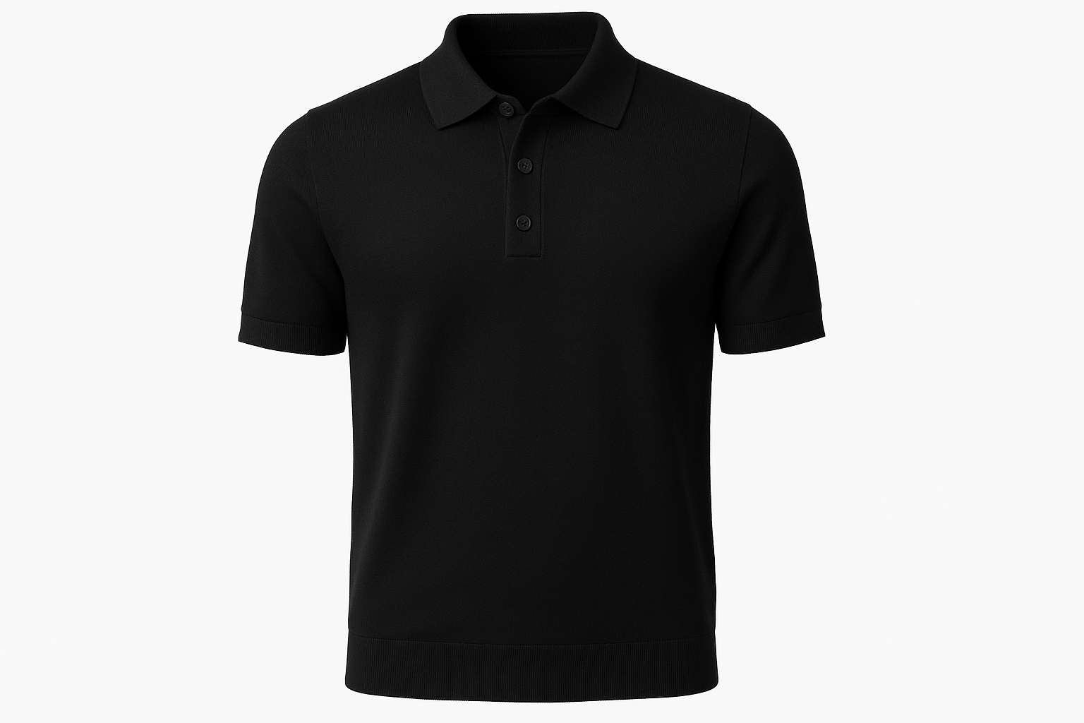 Polo‑Collar Knit Shirt