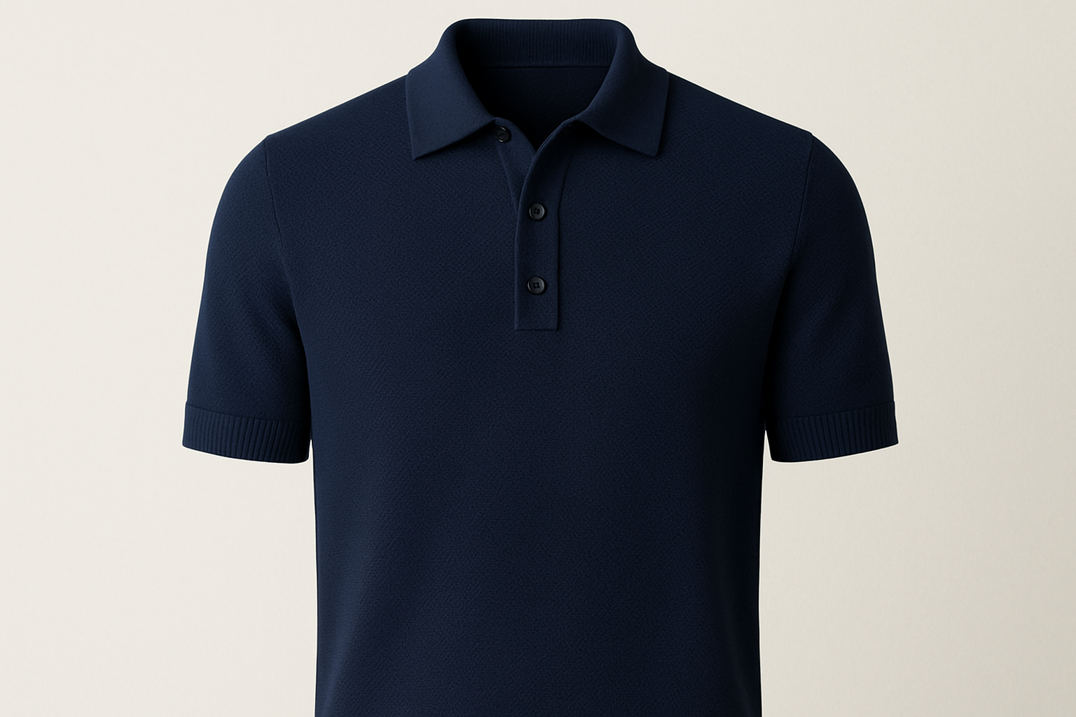 Polo‑Collar Knit Shirt