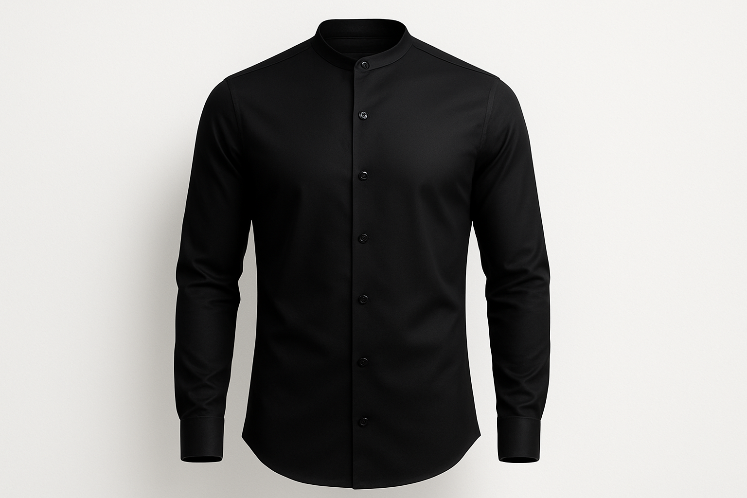Mandarin Collar Minimal Shirt