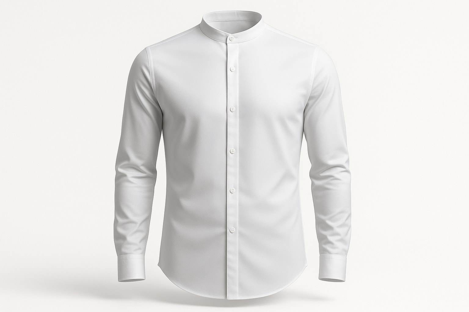 Mandarin Collar Minimal Shirt