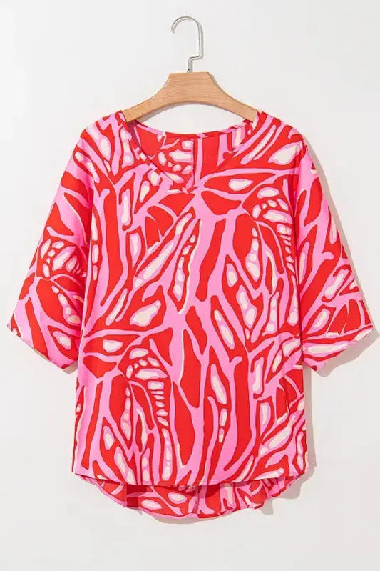 Ruby Rhapsody Oversized Blouse