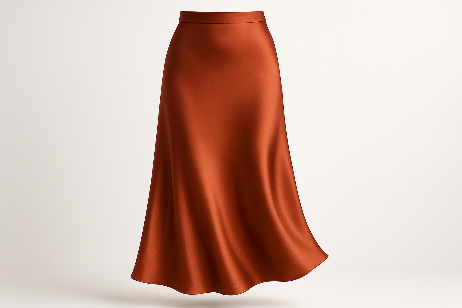 Solene Satin Bias Skirt