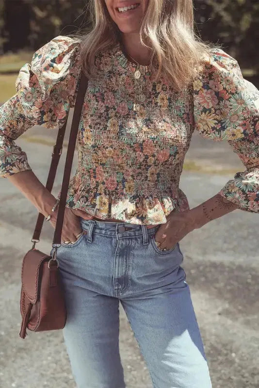 Κοντό τοπ με στάμπα Sunshine Smock