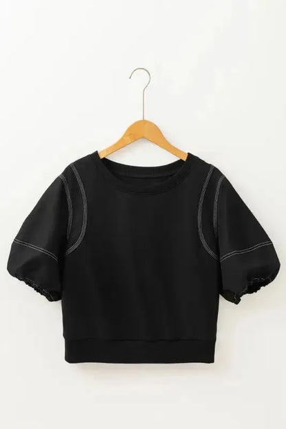 Timeless Stitch Puffy Blouse