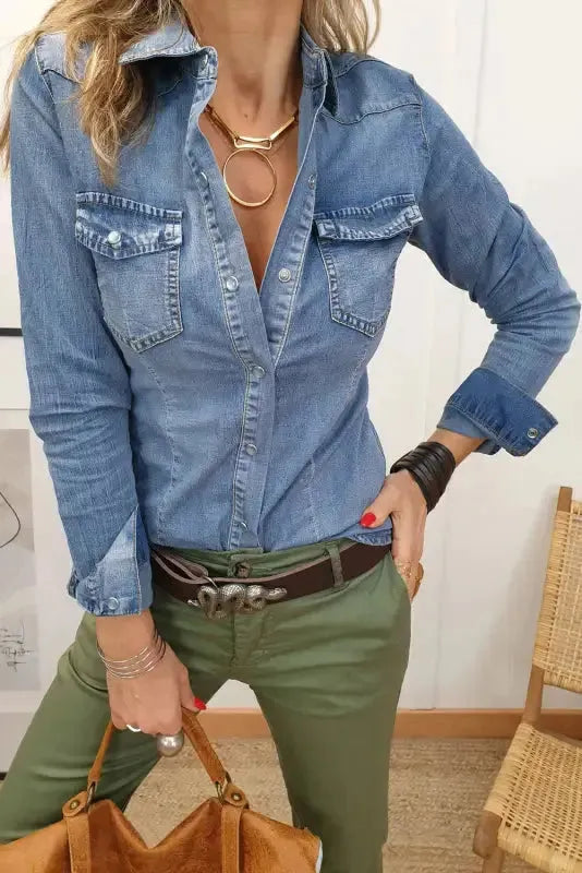 Τζιν πουκάμισο Twilight Tailored