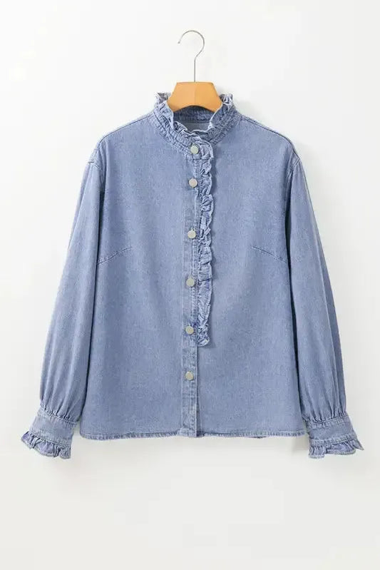 Urban Ruffle Denim Shirt