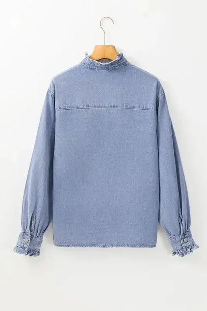 Urban Ruffle Denim Shirt